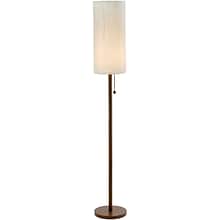 Adesso® Hamptons 65H Floor Lamp, Walnut with Beige Fabric Shade (3338-15)