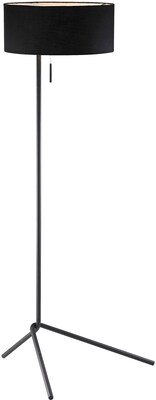 Adesso® 6191-01 Twixt Floor Lamp, 1 x 100 W, Metal With Black Matte