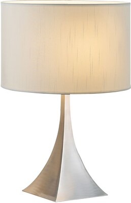 Adesso® 6363-22 Luxor Table Lamp; 1 x 100 W, Satin Nickel/Chrome