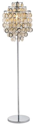 Adesso® 3637-22 Shimmy Floor Lamp, 1 x 60 W, Chrome