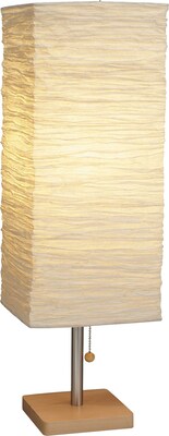 Adesso® Dune Incandescent 25H Table Lamp, Natural/Brushed Steel (8021-12)