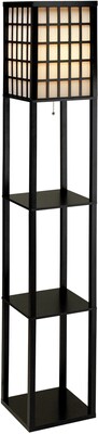 Adesso® 3672-01 Middleton Shelf Floor Lamp, 1 x 150 W, Black