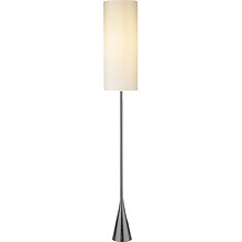 Adesso® Bella 74H Floor Lamp, Black Nickel with White Drum Shade (4029-01)