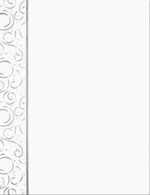 Great Papers® Silver Foil Stars and Streamers Letterhead, 25/Pack