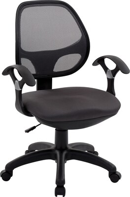 Techni Mobili Mid-Back Mesh Task Chair, Black