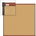 Quill Brand® Durable Cork Bulletin Board, Cherry Finish Frame, 4W x 4H (23686-CC)