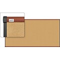 Quill Brand® Durable Cork Bulletin Board, Cherry Finish Frame, 8W x 4H (23688-CC)