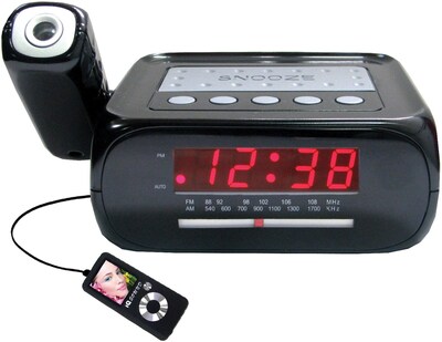 Supersonic® SC-371 Digital Projection Alarm Clock With AM/FM Radio