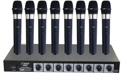 Pyle® PDWM8400 Professional Handheld VHF Wireless Microphone System, 40 Hz - 18 kHz