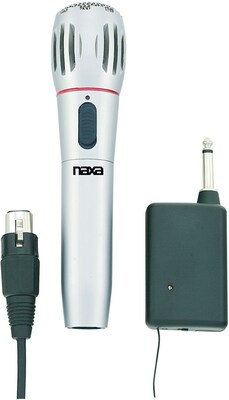 Naxa® NAM-982 Dynamic Wireless Professional Microphone, 80 Hz - 12 kHz