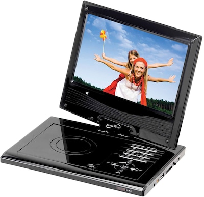 Supersonic® SC-178DVD Portable DVD Player With Digital TV Tuner USB, SD Card Slot and Swivel Display