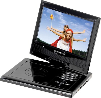 Supersonic® SC-179DVD Portable DVD Player With Swivel Display, 9 TFT