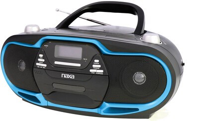 Naxa® NPB-257 Blue Portable MP3/CD Player, AM/FM Stereo Radio and USB Input