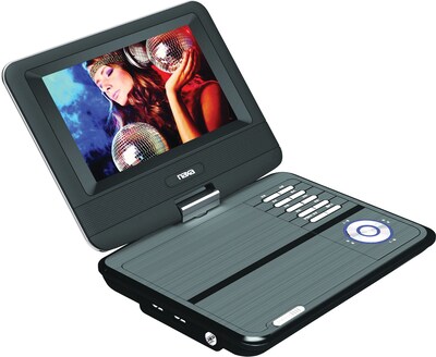 Naxa® NPD-703 Swivel Screen Portable DVD Player With USB/SD/MMC Inputs, 7 TFT LCD
