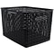 Plastic Weave Bin; Black, Large