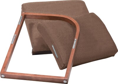 Office Star ProLine II Modular Add on Chair, Oak Finish with Taupe Fabric