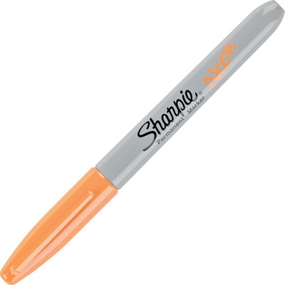 Sharpie Neon Permanent Marker, Fine Tip, Neon Orange (1860446)