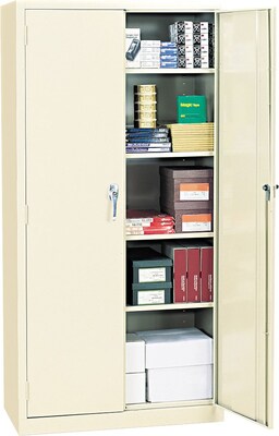 Alera® Steel Storage Cabinet, Assembled, 72Hx36Wx18D, Putty