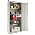Alera® Steel Storage Cabinet, Assembled, 78Hx36Wx18D, Light Gray
