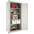 Alera® Steel Storage Cabinet, Assembled, 78Hx36Wx24D, Light Gray