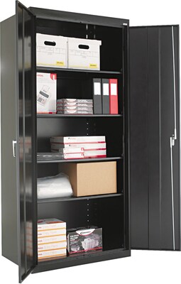 Alera® Steel Storage Cabinet, Non-Assembled, 78Hx36Wx24D, Black