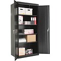 Alera® Steel Storage Cabinet, Non-Assembled, 78Hx36Wx24D, Black