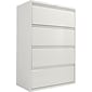 Alera® Four-Drawer Lateral File Cabinet, 36w x 18d x 52 1/2h, Light Gray (ALELF3654LG)