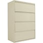 Alera® Four-Drawer Lateral File Cabinet, 36w x 19-1/4d x 54h, Putty
