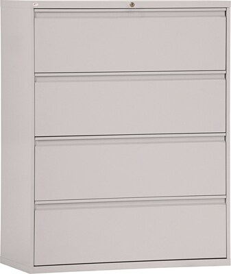Alera® Lateral File Cabinets, 4-Drawer, 42, Light Grey
