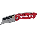 Great Neck® Sheffield® Steel/Aluminum Ultimate Folding Lockback Utility Knife, Red