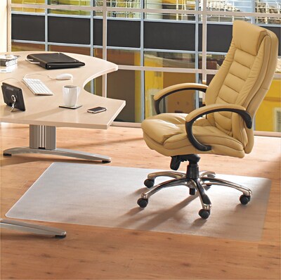 Floortex Advantagemat Hard Floor Chair Mat, 45" x 53", Clear PVC (FRPF1213425EV)