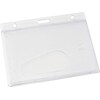Frosted Rigid Badge Holder, 2 1/8 x 3 3/8, Clear, Horizontal, 25/Pk