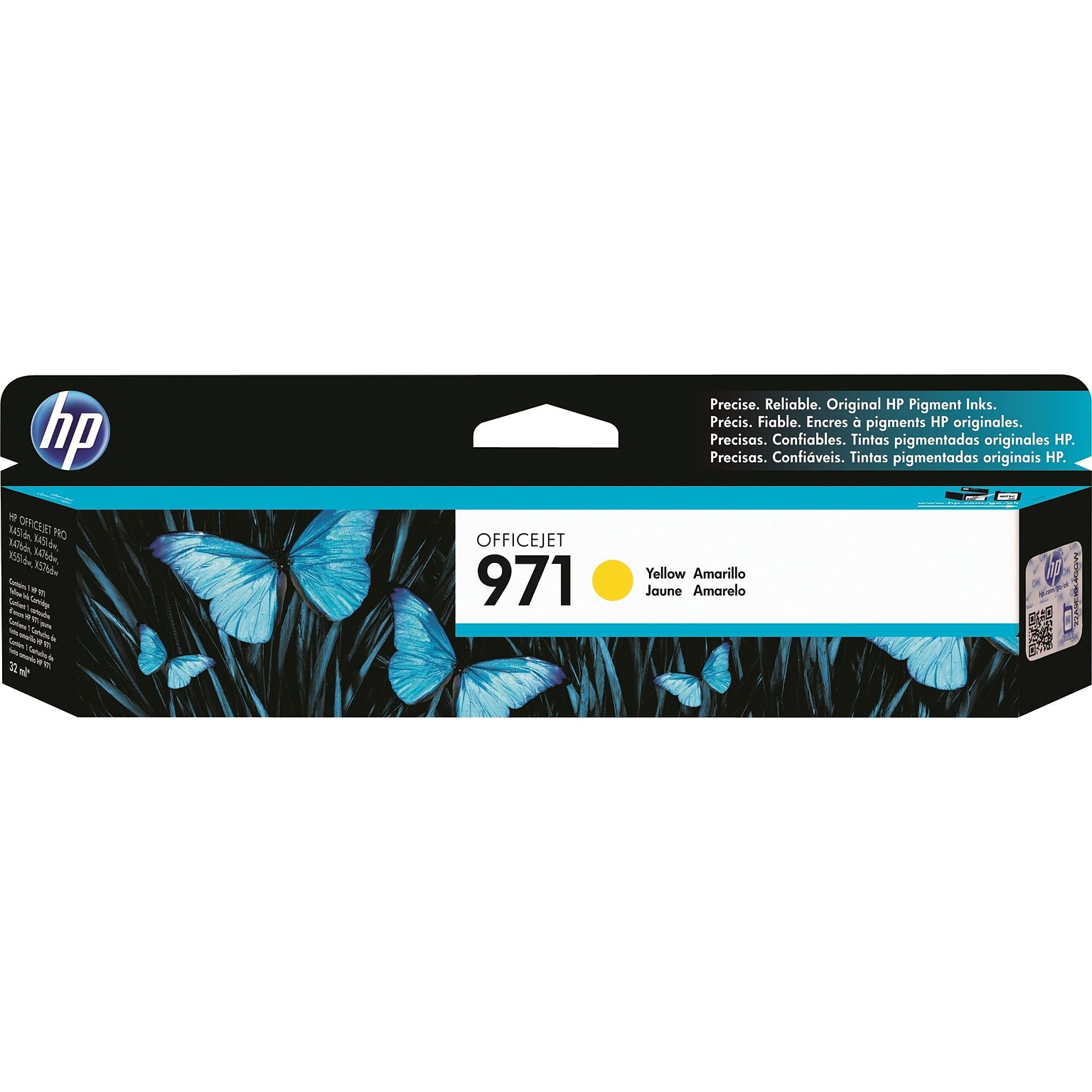 HP 971 Yellow Standard Yield Ink Cartridge (CN624AM)