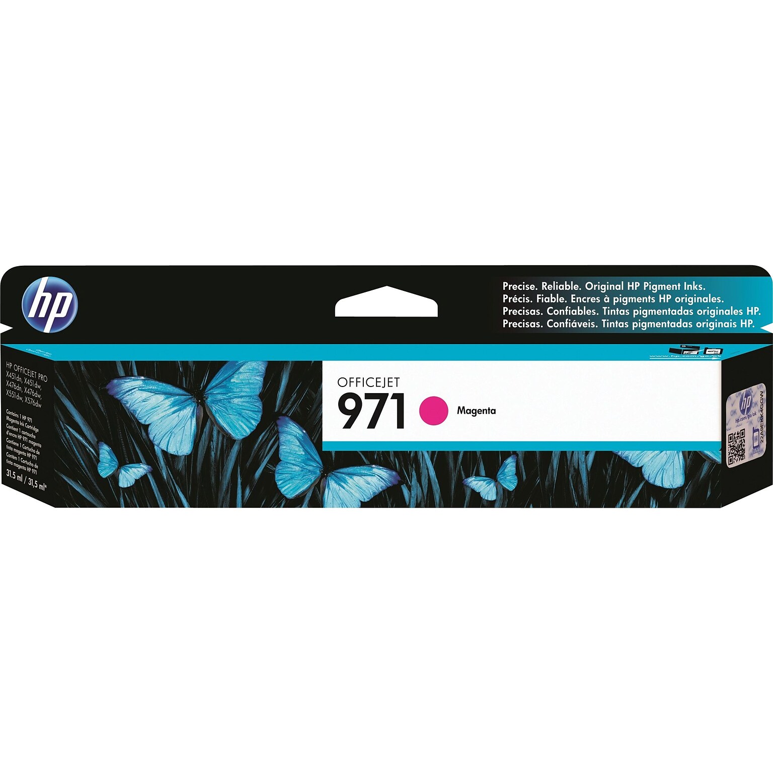 HP 971 Magenta Standard Yield Ink Cartridge (CN623AM)