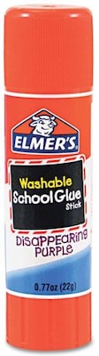 Elmers Disappearing Purple WashableRemovable Glue Sticks, 0.77 oz., Purple (E524)
