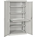 Sandusky 66H Pull-Out Tray Steel Storage Cabinet with 5 Shelves, Dove Gray (ET52362466-05LL)