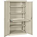 Sandusky 66H Pull-Out Tray Steel Storage Cabinet with 5 Shelves, Putty (ET52362466-07LL)