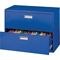 Sandusky 2-Drawer Lateral File Cabinet, Blue, 36, (LF6A362-06)