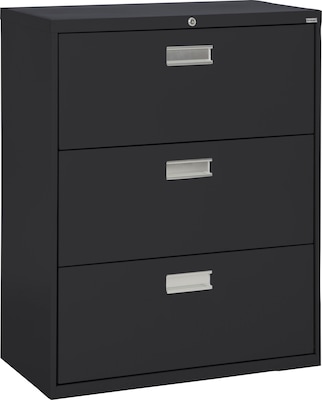 Sandusky 3 Drawer Lateral File Cabinet Black 36 Lf6a363 09