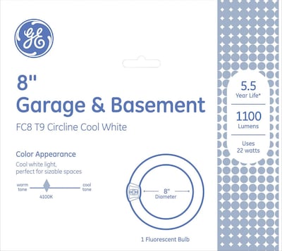 GE 22 Watt Cool White 8 Diameter T-9 Circline Fluorescent Tube (33774)