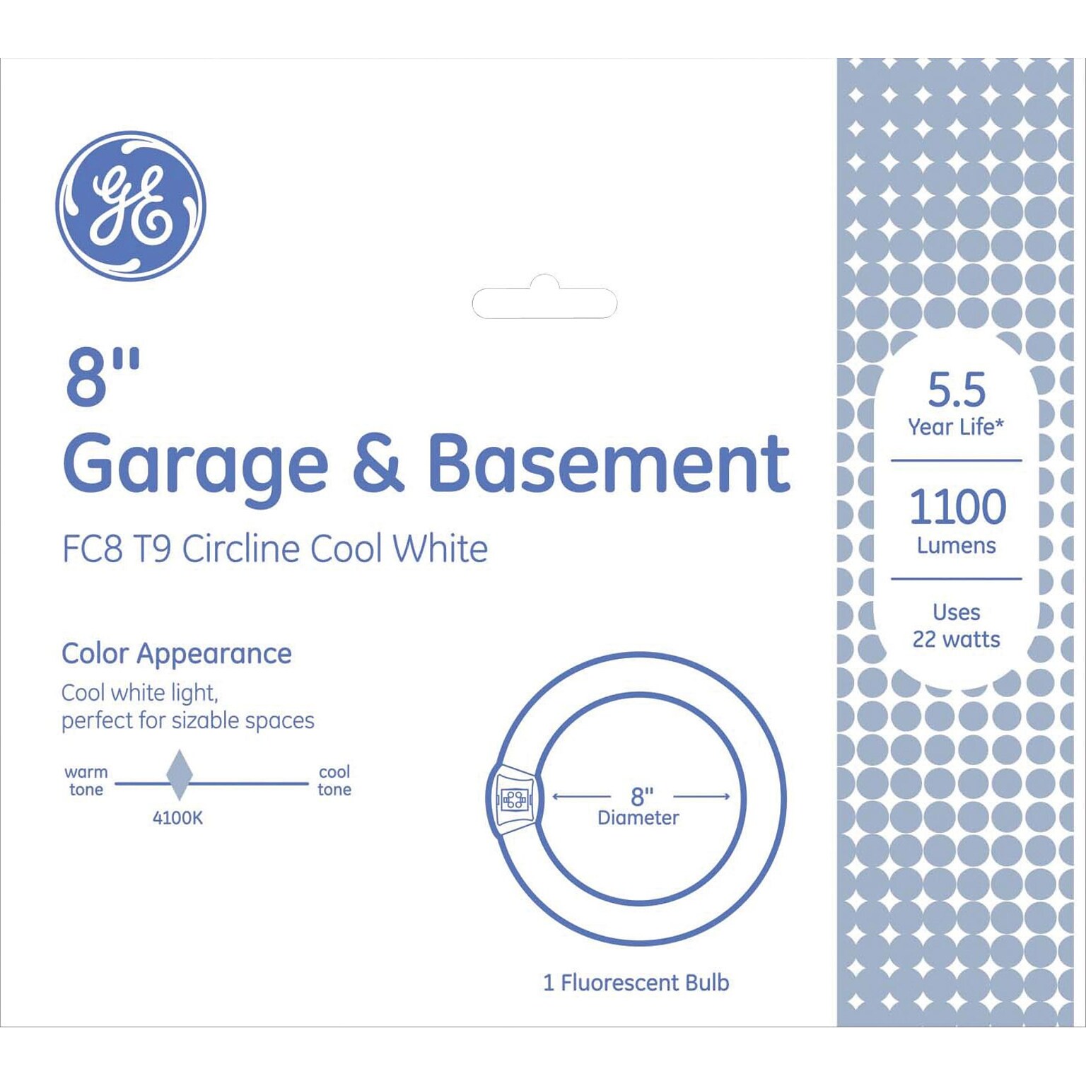 GE 22 Watt Cool White 8 Diameter T-9 Circline Fluorescent Tube (33774)