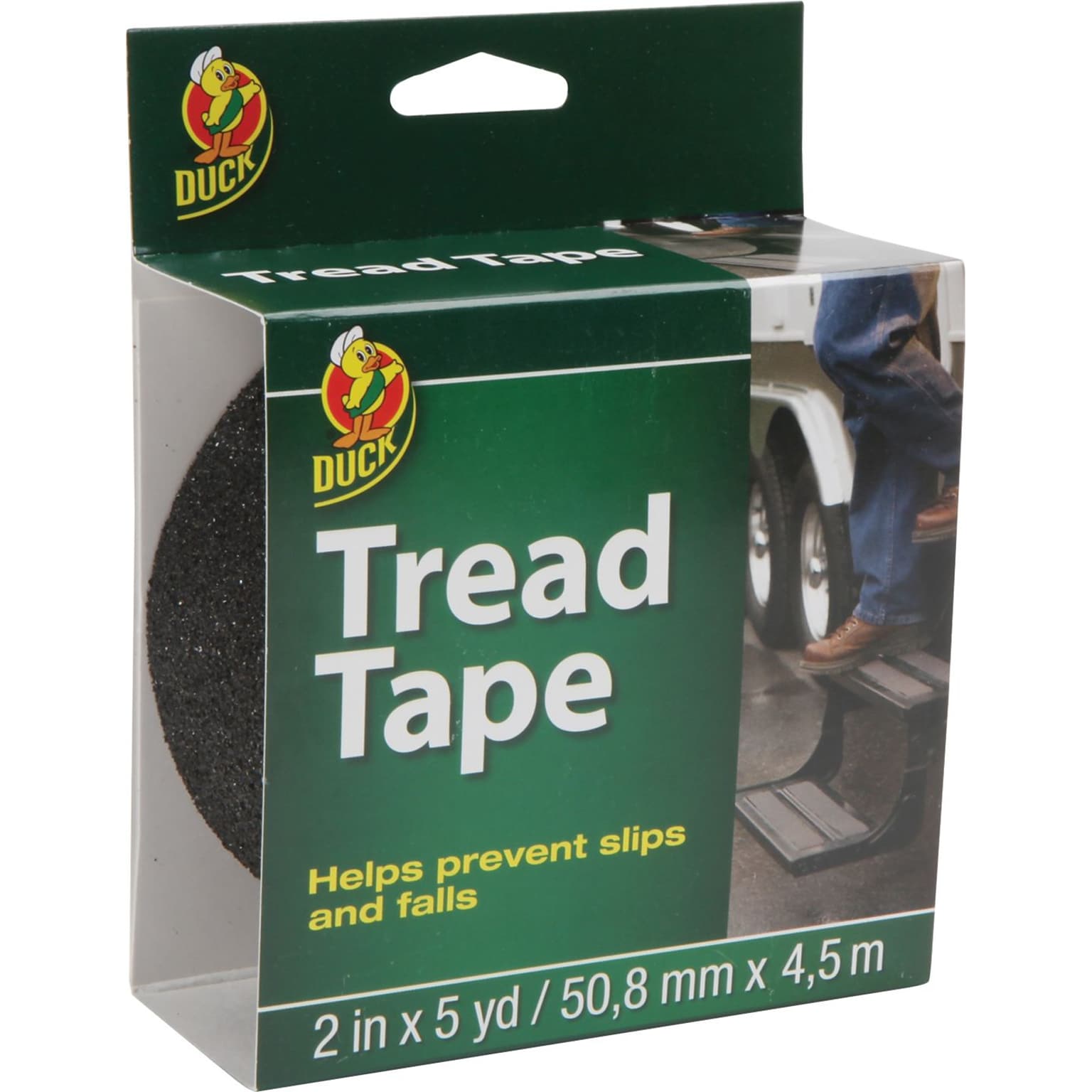 Duck Brand Tread Tape, 2 x 5 yds, Black (1027475)