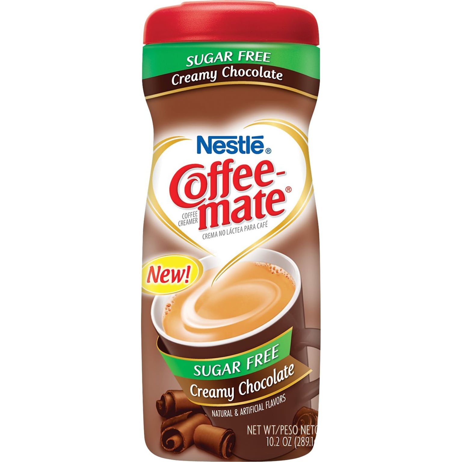 Nestle® Coffee-mate® Coffee Creamer, Sugar-Free Creamy Chocolate, 10.2 oz Powder Creamer, 1 Canister