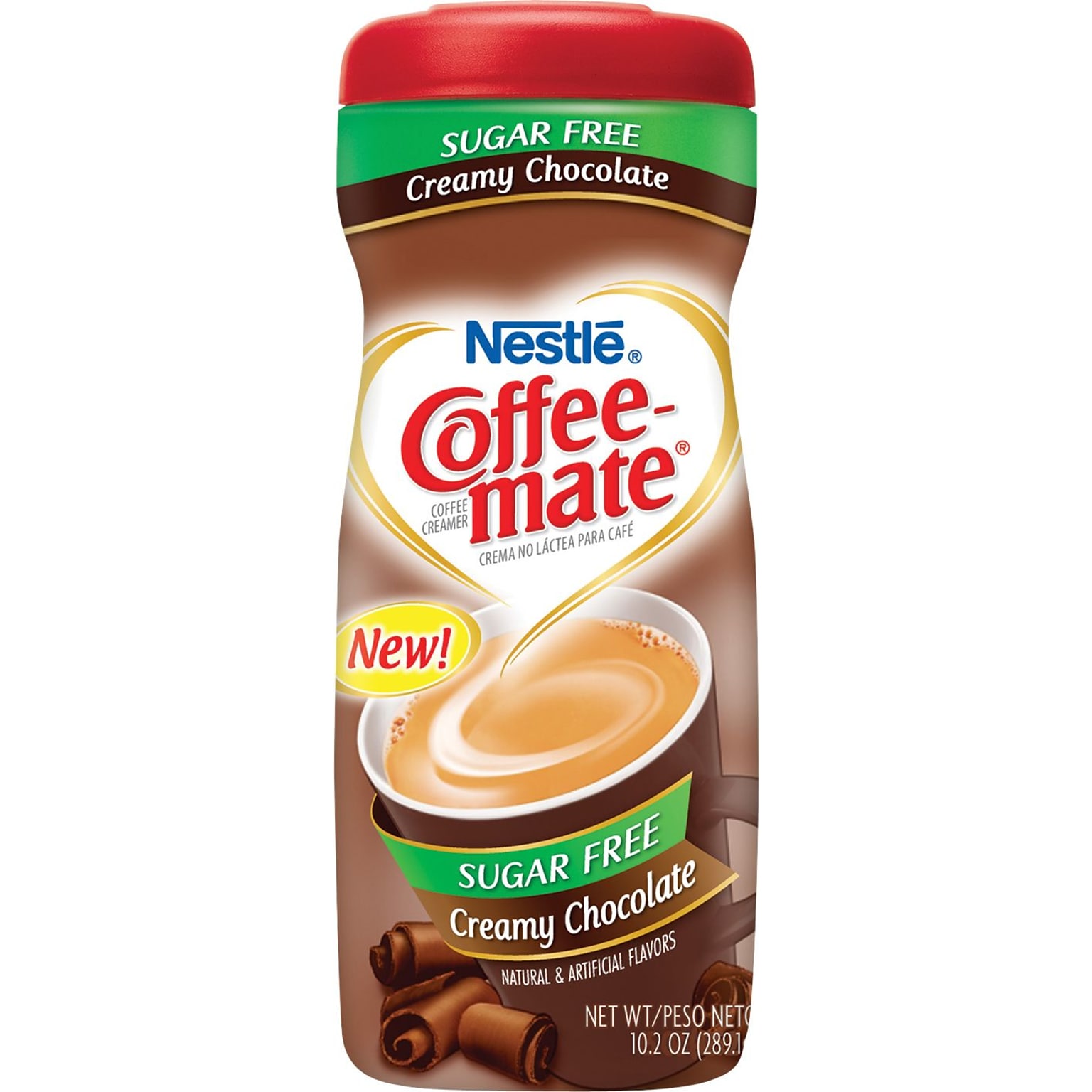 Nestle® Coffee-mate® Coffee Creamer, Sugar-Free Creamy Chocolate, 10.2 oz Powder Creamer, 1 Canister