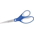 Straight KleenEarth Soft Handle Scissors, 8 length, Blue/Gray