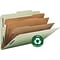 Smead 100% Recycled Pressboard 2/5-Cut Tab Classification Folders, 8-Fasteners, 3-Partitions, Legal,