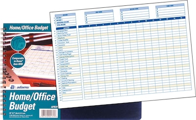 Adams® Home and Office Budget Record Journal, Ruled, Blue (AFR31)