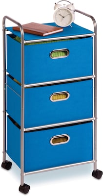 Honey Can Do® 3-Drawer Rolling Cart, Blue