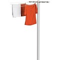 Honey-Can-Do 5 Line T-Post Steel Clothesline, White (DRY-01452)