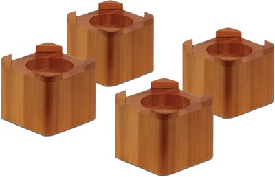 Honey Can Do® Wood Bed Lifts, Light Finish (STO-01150)